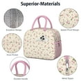 thumbnail image 4 of Lunch Bag Lunch Box for Women Reusable Insulated Lunch Cooler Bags,Large Capacity for Work Travel Picnic,Water-Resistant Pioneer Colorful Floral Lunch Tote Bag Gifts for Woman Mom Pink, 4 of 6