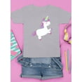 thumbnail image 3 of Playful Unicorn T-Shirt Juniors -Image by Shutterstock,  Small, 3 of 4