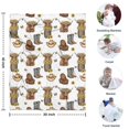 thumbnail image 4 of White Highland Cow Flower Barrel Pattern Blanket,Comfortable Soft Flannel Throw Blanket,All Season,Warm Lightweight Blankets for Sofa Bed Couch Living Room Chair,30"x40", 4 of 4