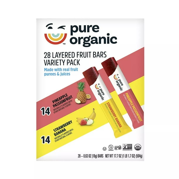 Pure Organic Layered Fruit Bars Variety Pack, 28 pk.