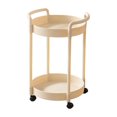 thumbnail image 3 of Mobile Storage Cart with Wheels | Small Side Table for Bedroom & Living Room | Plastic Rolling Shelf |  1-Pack | Assembly Required, 3 of 6