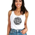 thumbnail image 2 of Lake Time Tank Top for Women and Teens Circle Graphic Summer Shirt for Adults White Tank Top Medium, 2 of 4