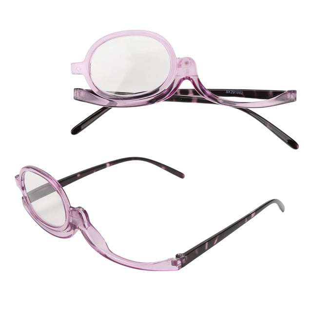Gafas De Lectura De Maquillaje, Gafas De Maquillaje Con Lupa Elegantes Y Portátiles Abatibles A La Moda Con Estuche Para Mujeres Para Viajes