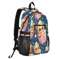 thumbnail image 2 of JIALIOU 14" Laptop Backpack Waterproof Airline Approved Stylish Casual Daypack for Travel Business College Work, Cute Bear in Popcorn, 2 of 8