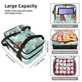 thumbnail image 3 of Christmas Double Layered Insulated Lunch Bag with Two Compartments, Large Capacity, Handheld Portable Lunch Bag for Refrigerated Meals - 7.1x11.4x16.1 Inches, 3 of 6