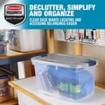 thumbnail image 6 of Rubbermaid Roughneck Clear 66 Qt. Plastic Storage Tote w/ Gray Lid, 4 Pack, 6 of 7