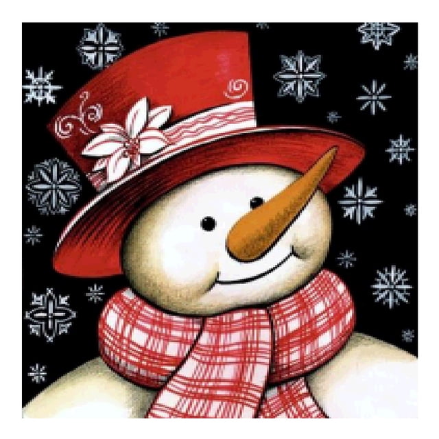 Cuadros Decorativos 5D bricolaje completo taladro diamante pintura Navidad muñeco de nieve punto de cruz bordado
