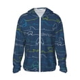 thumbnail image 1 of Balery Shark Sudadera ligera de manga larga con capucha y protección solar UPF 50+ para hombre y mujer, ideal para pesca y running-Small, 1 of 7