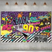 90S Theme Backdrop Hip Hop Graffiti Back to 90'S Party Banner Background 71X43.3