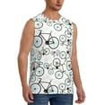 thumbnail image 2 of Uemuo Bicycle Pattern Men's Sleeveless T-Shirt,Muscle Athletic Tank Top, Moisture-wicking Quick-dry Breathable Classic Tee Top for Gym Run Outdoor Sports-X-Large, 2 of 8
