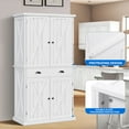 thumbnail image 2 of DEXTRUS 72" Kitchen Pantry Storage Cabinet with Large Drawer and 4 Doors, White, 2 of 6