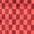 thumbnail image 1 of Ahgly Company Indoor Square Checkered Red Modern Area Rugs, 6' Square, 1 of 4