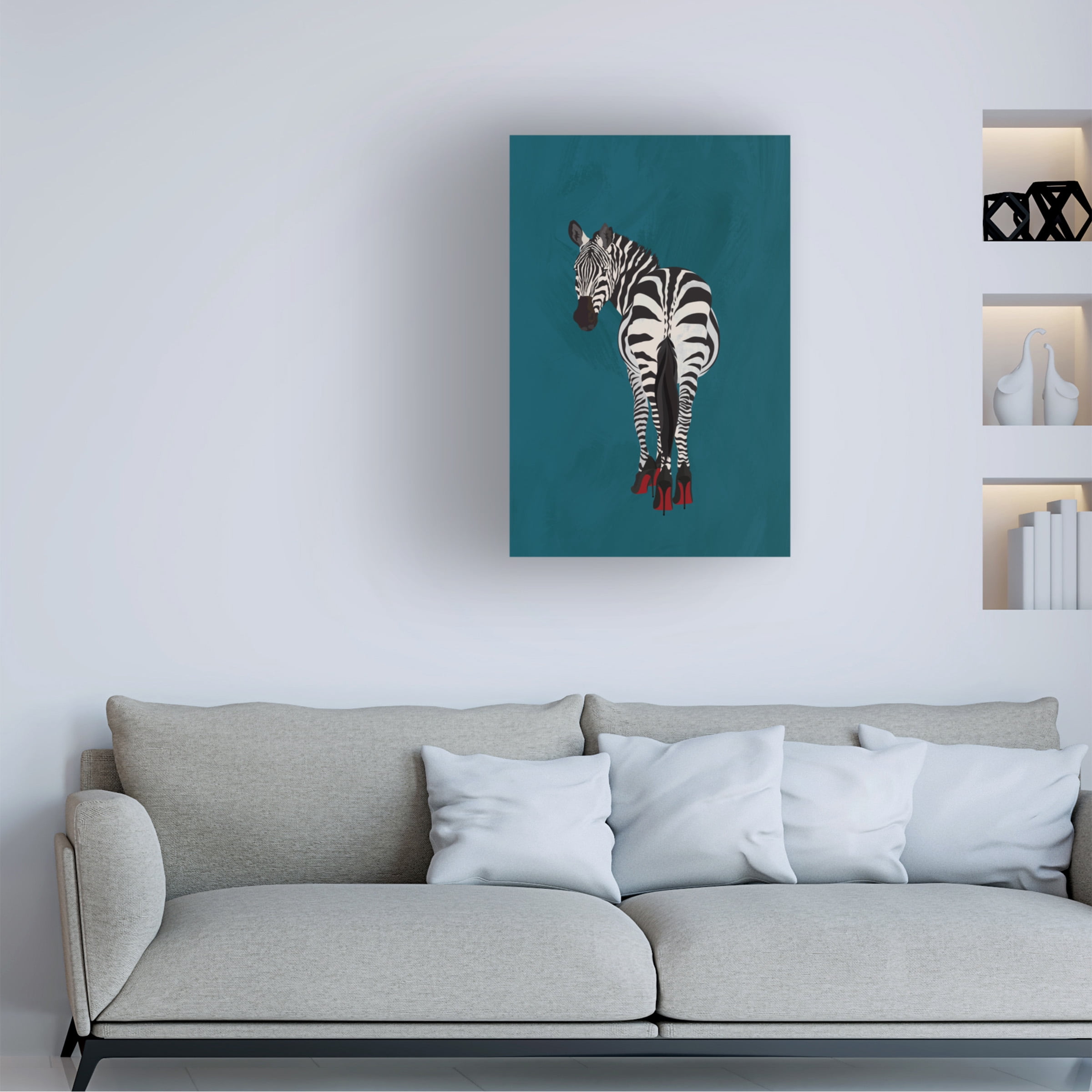 Sarah Manovski 'Zebra heels' Canvas Art
