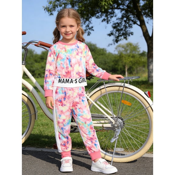 Toddler Girls Clothes 2 Piece Outfits Girls Long Sleeve Pullover Sweatshirt Tops   SweatPants Set Fall Winter Sweatsuits 1-6T Tracksuit Activewear