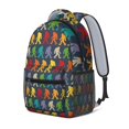 thumbnail image 2 of Colorful Bigfoot Pattern Backpack for School,Schoolbag with Adjustable Shoulder Straps & Padded Back,15.3"x11"x6.7", 2 of 6