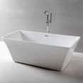 thumbnail image 2 of FerdY 59" White Solid Double Walled Straight Bathtub with Toe Tap Drain, 2 of 5