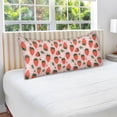 thumbnail image 4 of Plush Pillow Cases Body Size Ultra Soft Warm Pillowcases with Zipper Strawberry Leaves Fower 20"x54", 4 of 9