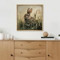 thumbnail image 4 of HFDF Canvas Prt Wall Art Wild Rabbit Meadow Rustic Animal Nature Illustrations Rustic Colorful for Livg Room, Bedroom, Office -NATURAL 18x12inch Framed, 4 of 6
