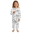 thumbnail image 2 of WOYY Kids Coloring Pajama Sets DIY Doodle Long Sleeve Top Pants Sleepwear PJs, Sizes 2-9, 2 of 6