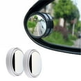 thumbnail image 2 of Vrorvz Adjustable 360 Degree Small Round Rearview Mirror for Cars SUVs Trucks HD Real Glass Wide Angle Blind Mirror Easy Install for Safer Driving Reflector Set of 2, 2 of 2