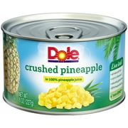 Dole Canned Crushed Pineapple in 100% Pineapple Juice 8 oz Can