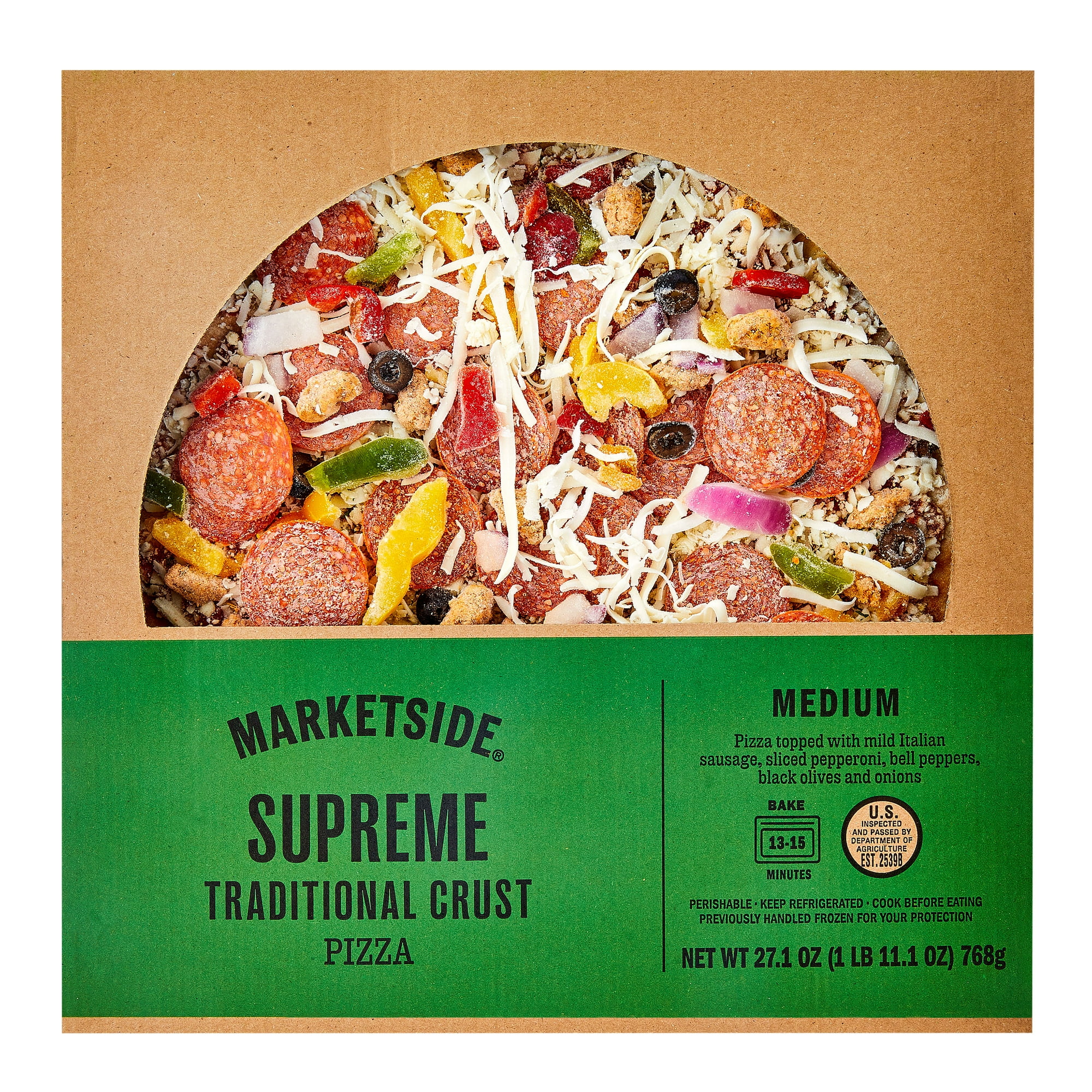 Marketside Supreme Pizza, Traditional Crust, Medium, 27.1 oz (Fresh)