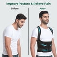 thumbnail image 3 of Posture Corrector for Women and Men, Shoulder Straightener, Back Brace Adjustable Full Back Support, Upper and Lower Back Pain Relief - Scoliosis, Hunchback, Hump, Thoracic, Spine Corrector S, 3 of 7
