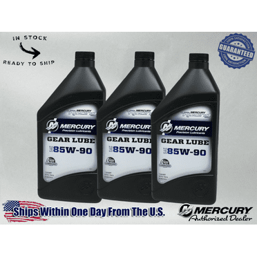 Mercury OEM SAE 85W-90 Racing Gear Lube Quarts 92-8M0078015 3 Pack
