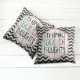 thumbnail image 2 of Ambesonne Saying Throw Pillow Cover 2 Pack, Think Thoughts Message, 16", Multicolor, 2 of 6