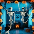thumbnail image 6 of 36inch Halloween mermaid skeleton, with flexible joints, can be posed and hung, suitable for Halloween indoor and outdoor decorations, parties, horror scenes and other occasions, 6 of 7