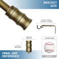 thumbnail image 4 of Urbanest Adjustable Single Curtain Rod Set Bamboo Finials – 1 - Inch Diameter, With Renaissance Gold Rod, 84–120 Inches, 4 of 6