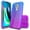 Blue/Purple, variant on Moto G Power 2021 Case, Rosebono Hybrid Glitter Sparkle Transparent Colorful Gradient TPU Skin Cover 360 Protection Case For Motorola Moto G Power 2021 (Pink/Teal)