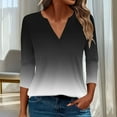thumbnail image 2 of ZyeKqe Womens Tops Casual V Neck Short Sleeve Business Work Blouses Fashion Printed Loose Flowy Tees Shirts, 2 of 7