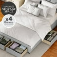 DG Casa Argo Tufted Upholstered Panel Bed Frame with Storage Drawers