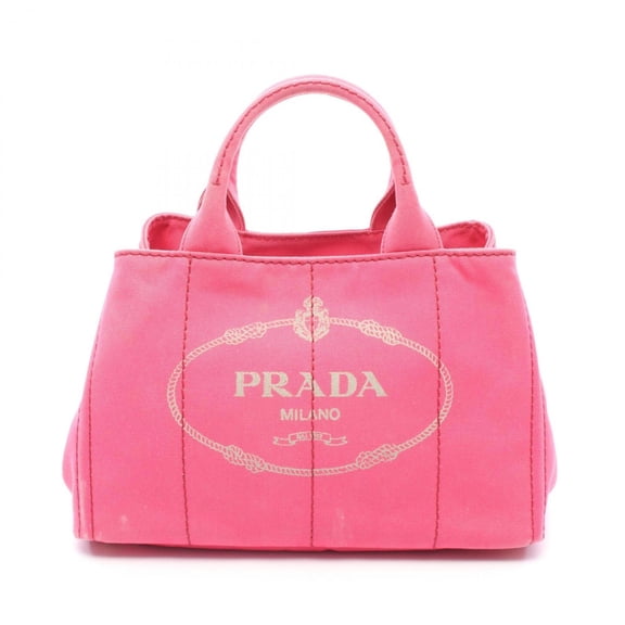 Pre-Owned Prada Canapa Tote Bag/Handbag, Canvas, Women's, Pink, 1BG642