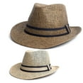 thumbnail image 2 of Beach Classic Trilby Short Brim Fedora Hat Band Cuban Cap Summer Men Women L/XL, 2 of 6