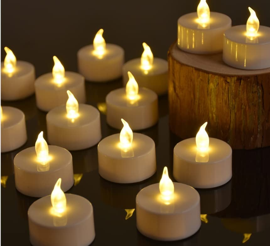 Battery Tea Lights LED Tea Lights Realistic and Bright Flickering