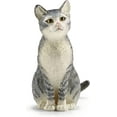 thumbnail image 3 of Schleich Farm World - Cat Figurine - Realistic Gray and White Cat Toy - Kitty Figure for Kids Ages 3+, 3 of 8