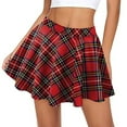 thumbnail image 4 of PUMISAS Pleated Plaid Skirts For Women High Waisted Print Skirts Casual Loose Role-Playing A Line Mini Skirts, 4 of 5