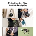 thumbnail image 4 of Ringke Tambourine Bag for Universal Earphone AirPods Pro Galaxy Buds Cards, Durable Small Round Carrying Mini Pouch with Key Ring Accessories - Beige, 4 of 11