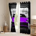 thumbnail image 3 of Castle Fairy Modern Sports Car Curtains Pack of 2 (42x84 Each) for Teens, Garage Entrance Design Curtains Blackout for Bedroom, Purple Black, 3 of 6