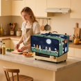 thumbnail image 3 of Renewold Toaster Oven Dust Cover with Accessory Pockets Dust Protection Easy Clean Microwave Oven Air Fryer Protector Case Kitchen Accessories, 18.5 x 14.5 x 9 Inches, Cat Moon Night, 3 of 7