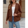 thumbnail image 2 of Women's Loose Corduroy Blazer Dressy Casual Fall Winter Versatile Outerwear, 2 of 9