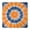 Orange Blue White, variant on Rainbow Tie Dye Wave Pattern Square Fitted Tablecloth with Elastic Edge,Square Table Cover,Washable Elastic Table Cover for Home Kitchen Party Decor 34"x34"