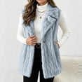 thumbnail image 5 of Aboser Fuzzy Sherpa Vest for Women Soft Plush Fleece Jacket Trendy Shawl Collar Vests Casual Open Front Tunic Jackets Sleeveless Outerwear Coats, 5 of 9