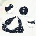 thumbnail image 4 of Unique Bargains Polka Dots Wide Bow Headbands Fashion Hair Hoop Blue with Bow Knotted for Girl Women, 4 of 6