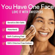 Swisspers Premium Cotton Rounds, 100 Pad 3-Pack (total of 300 Count)