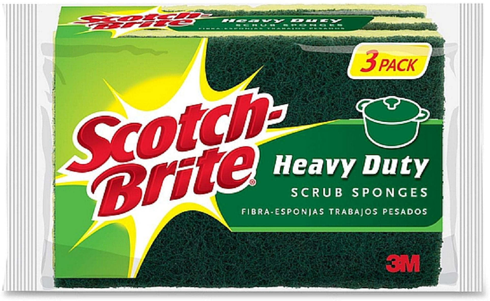 Scotch-Brite Heavy Duty Scrub Sponges 3 ea (Pack of 3)