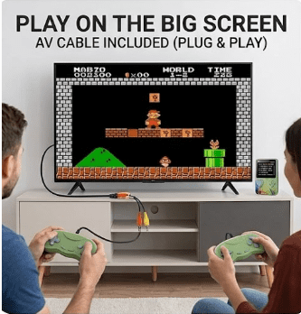 3.0-Inch HD Retro Game Console: A Portable Handheld Gaming System Supporting TV and Projector Connectivity—Featuring Built-in Classic Arcade Games, an Ideal Gift for Family Entertainment.