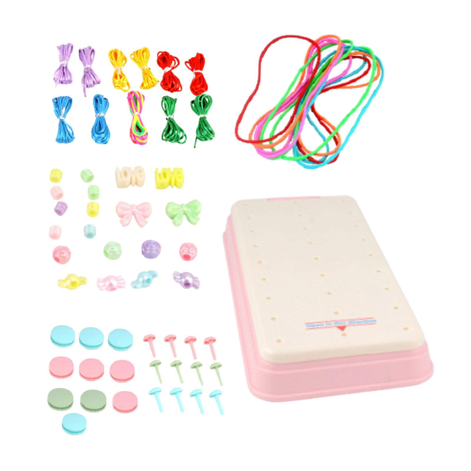 balikha DIY Bracelet Making Bracelet Making Colorful DIY Friendship Bracelet Maker Crafting Toy for Kids for Adults Teen Party Supply pink